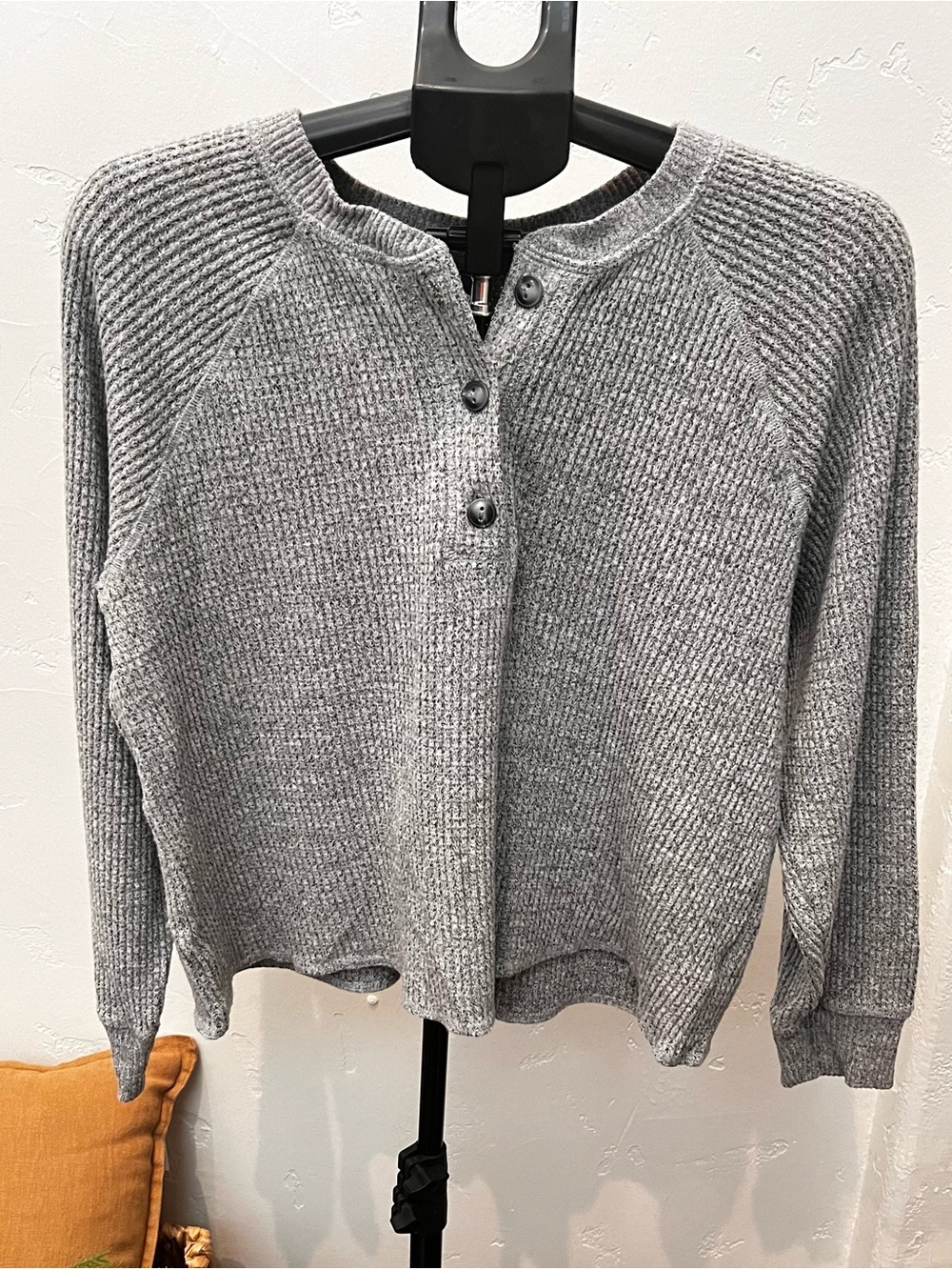 Old Navy Waffle Knit 3 Button Henley